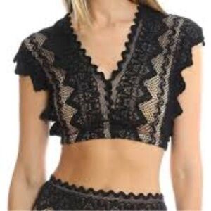 Nightcap Sierra Black Lace Crop Top
